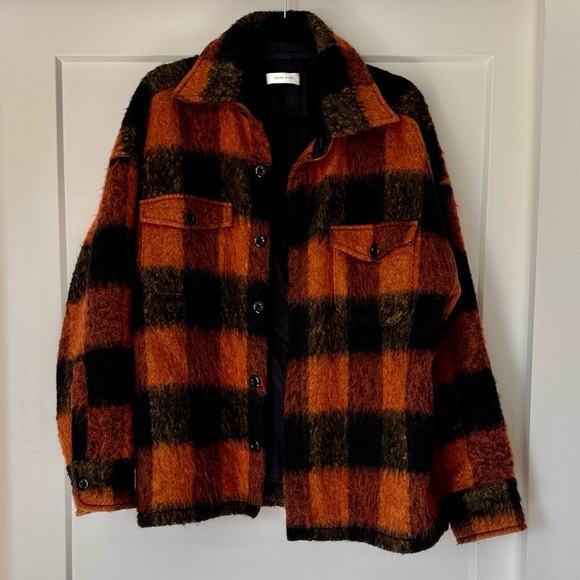 Anine Bing Jackets & Blazers - Anine Bing Samone Wool-Blend Trucker Jacket